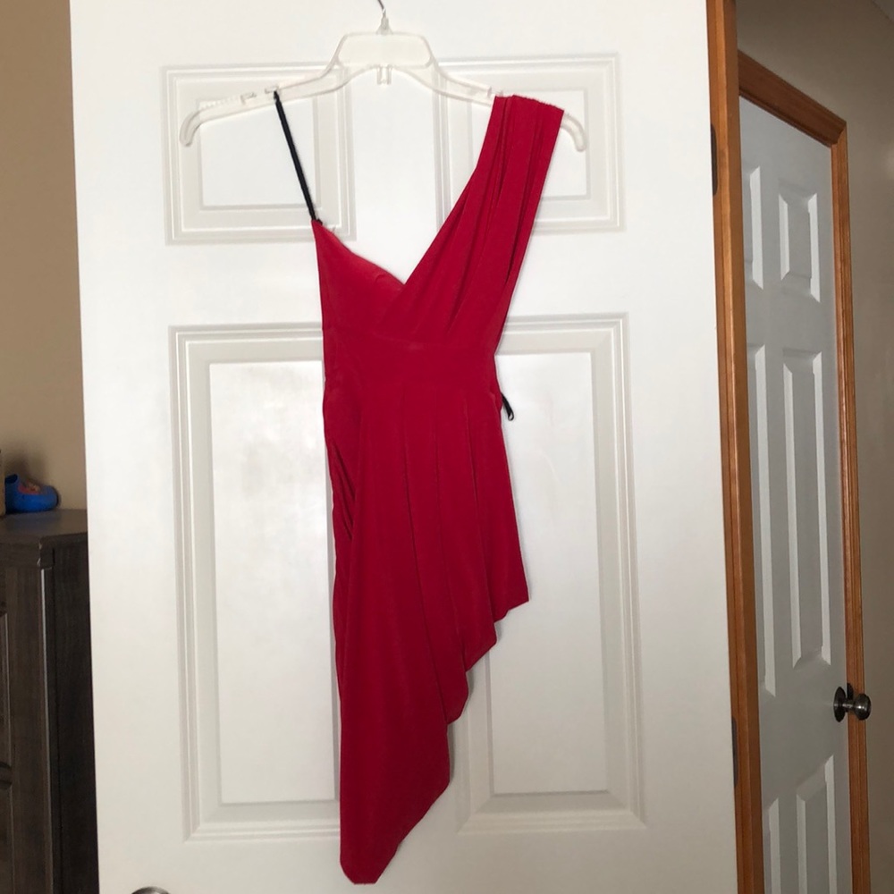 Drapped one shoulder cocktail dress